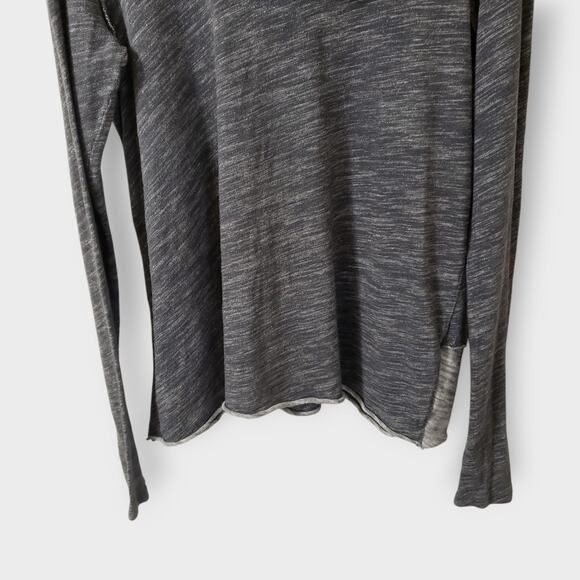 Free People Beach Cocoon Cowl Pullover Top One Body Charcoal Grey Oversized - Picture 3 of 11